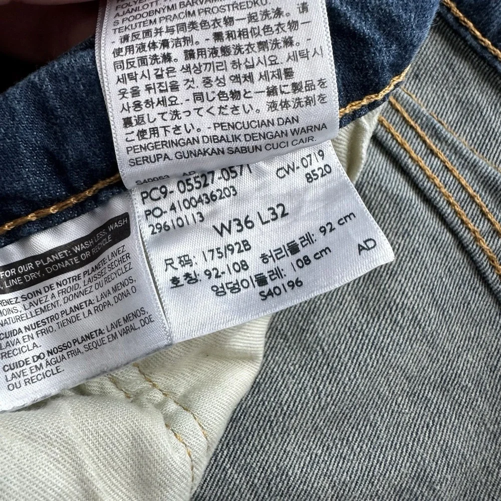 Levi's Mens 527 Low Boot Cut Fit Jeans 36x32 Medium/Dark Wash Little Fade
